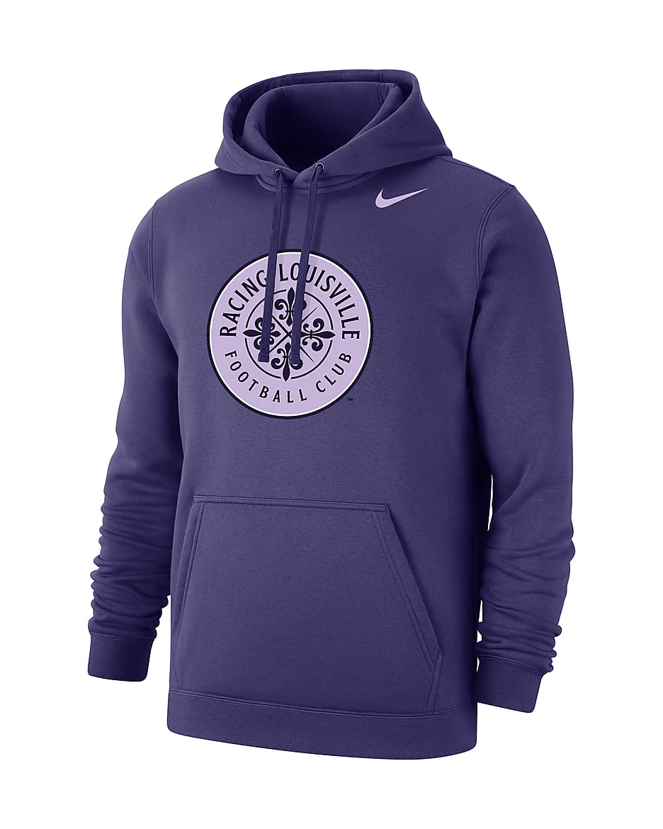 Racing Louisville Club Fleece Men's Nike Soccer Hoodie - New Orchid