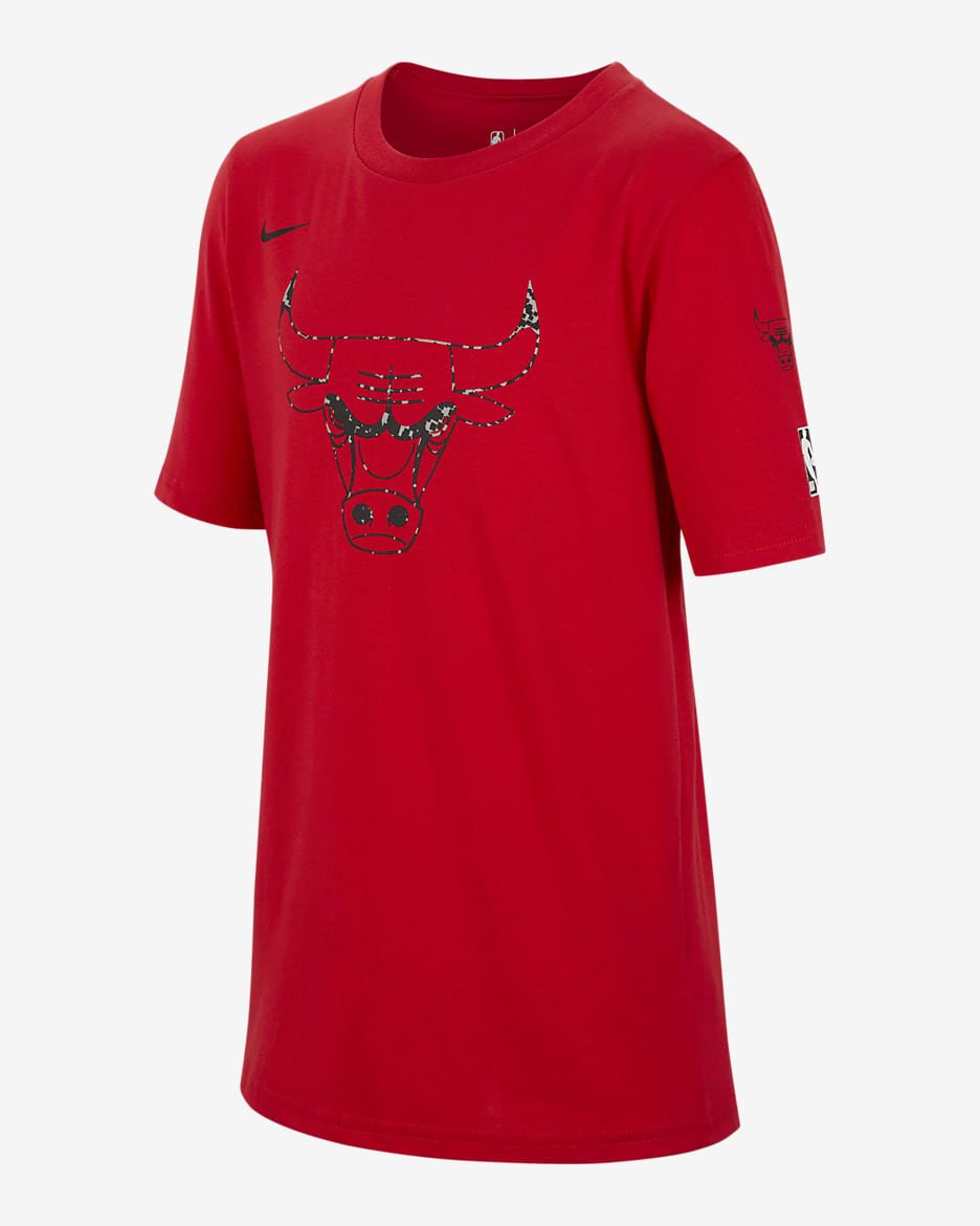 Chicago Bulls Essential Older Kids' (Boys') Nike NBA T-Shirt - University Red