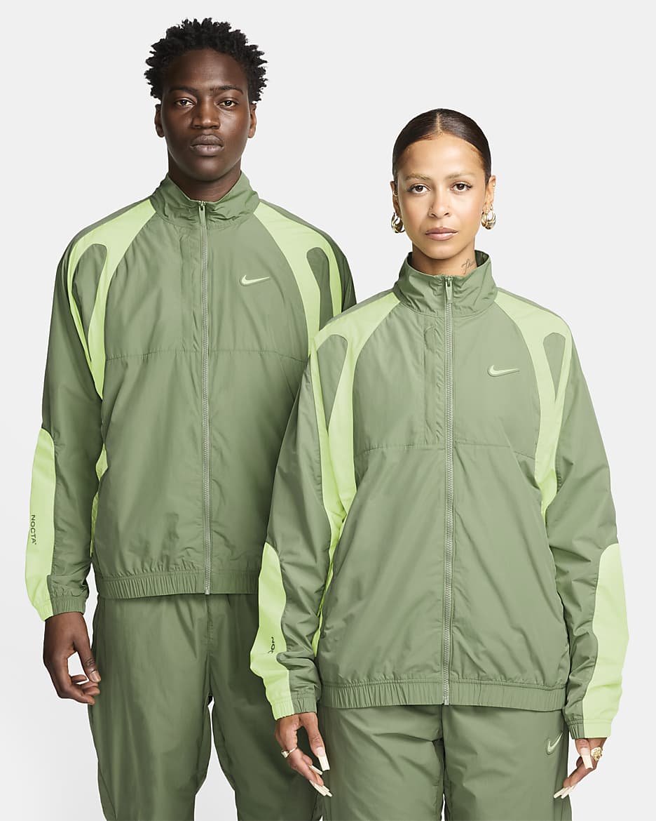 NOCTA Northstar Nylon Tracksuit Jacket - Oil Green/Light Liquid Lime/Light Liquid Lime