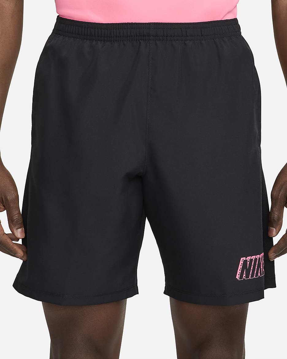 Short de foot Dri-FIT Nike Academy pour homme - Noir/Noir/Sunset Pulse