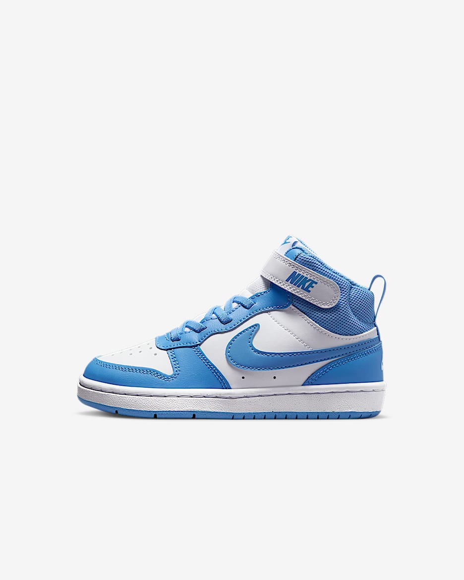 Nike Court Borough Mid 2 Younger Kids' Shoes - White/Blue Beyond