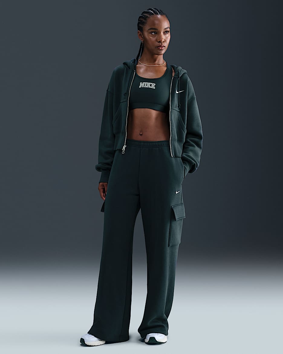 Pantalones deportivos cargo para mujer Nike Sportswear Phoenix Fleece - Alga/Vela