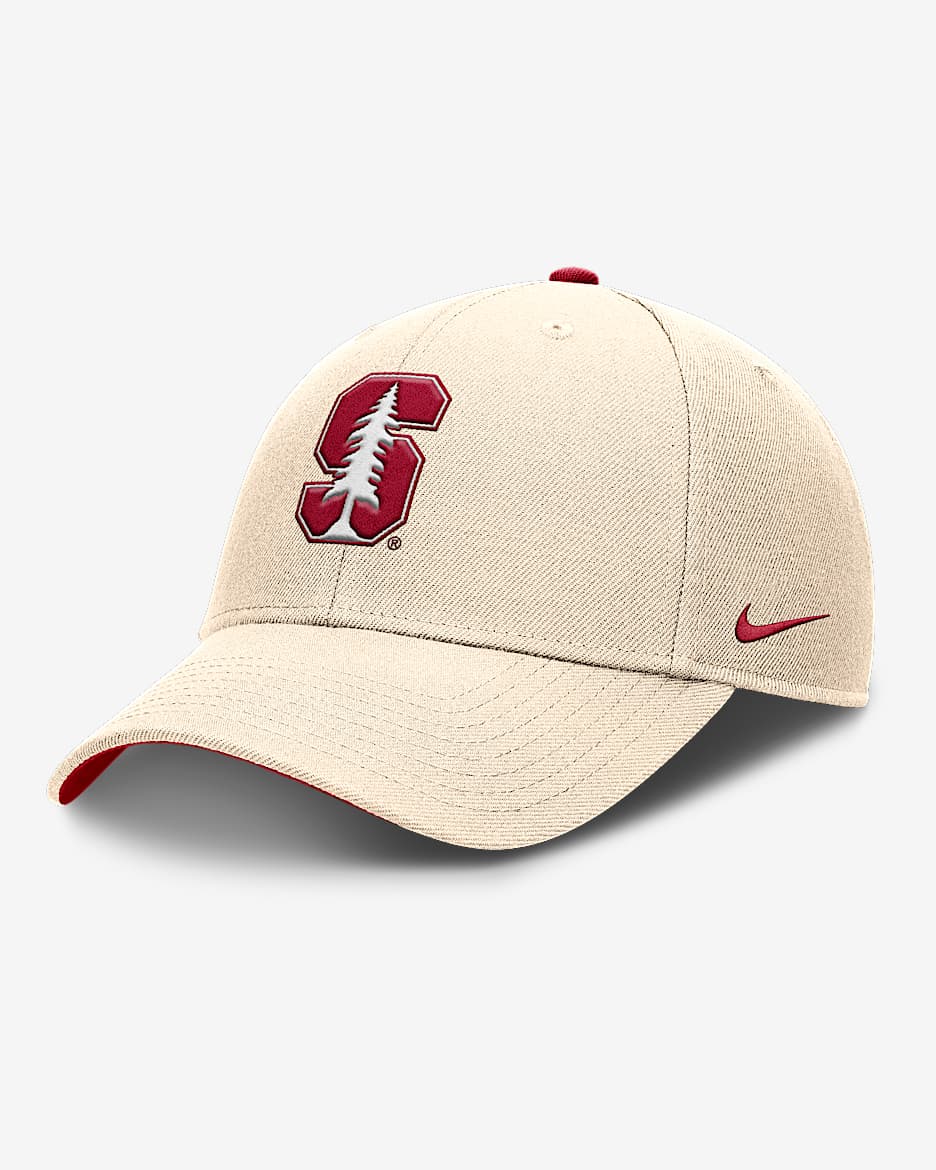 Gorra de rejilla universitaria Nike Dri-FIT ajustable para hombre Stanford Primetime Rise - Natural