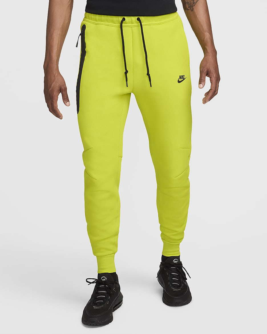 Joggers para hombre Nike Sportswear Tech Fleece - Cactus brillante/Negro