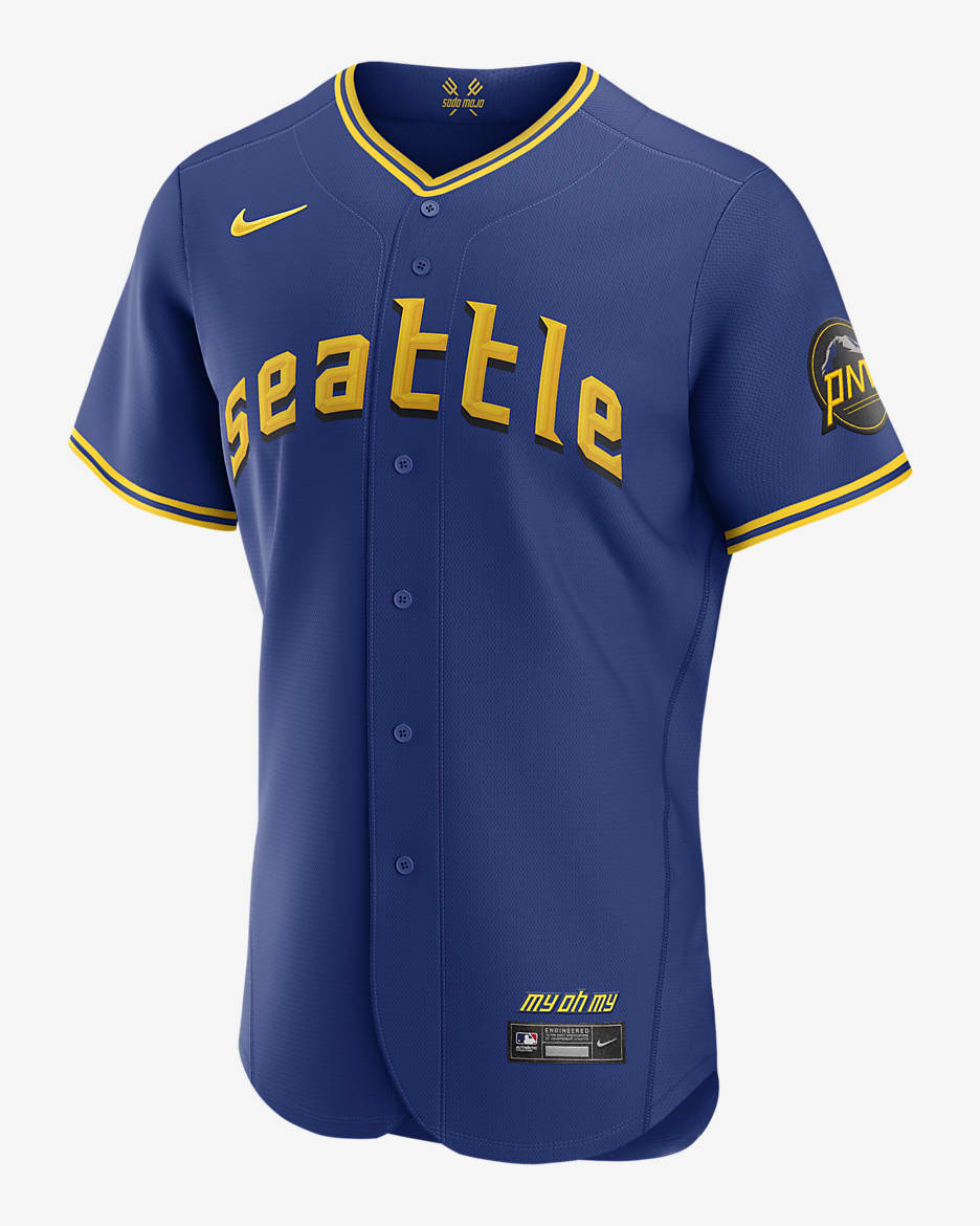 MLB Seattle Mariners City Connect (Ken Griffey Jr.) Men's Authentic Baseball Jersey - Royal