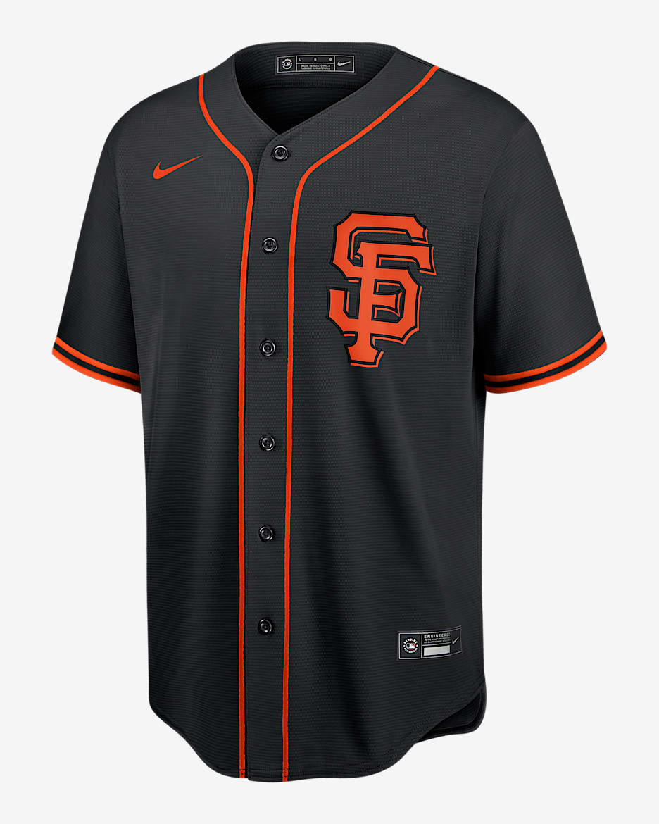 Camiseta de béisbol réplica para hombre MLB San Francisco Giants - Negro