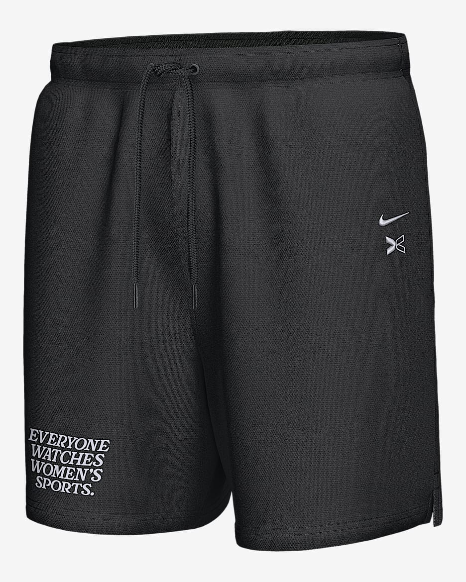 Shorts Nike by TOGETHXR Everyone Watches Women's Sports™ - Negro/Blanco