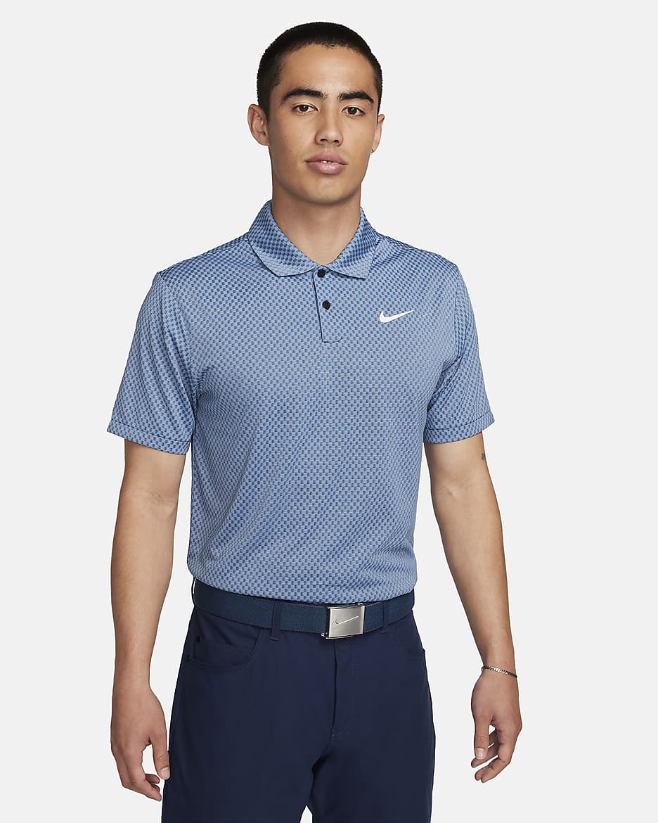 Nike Tour Men's Dri-FIT Golf Polo - Midnight Navy/Court Blue/University Blue/White