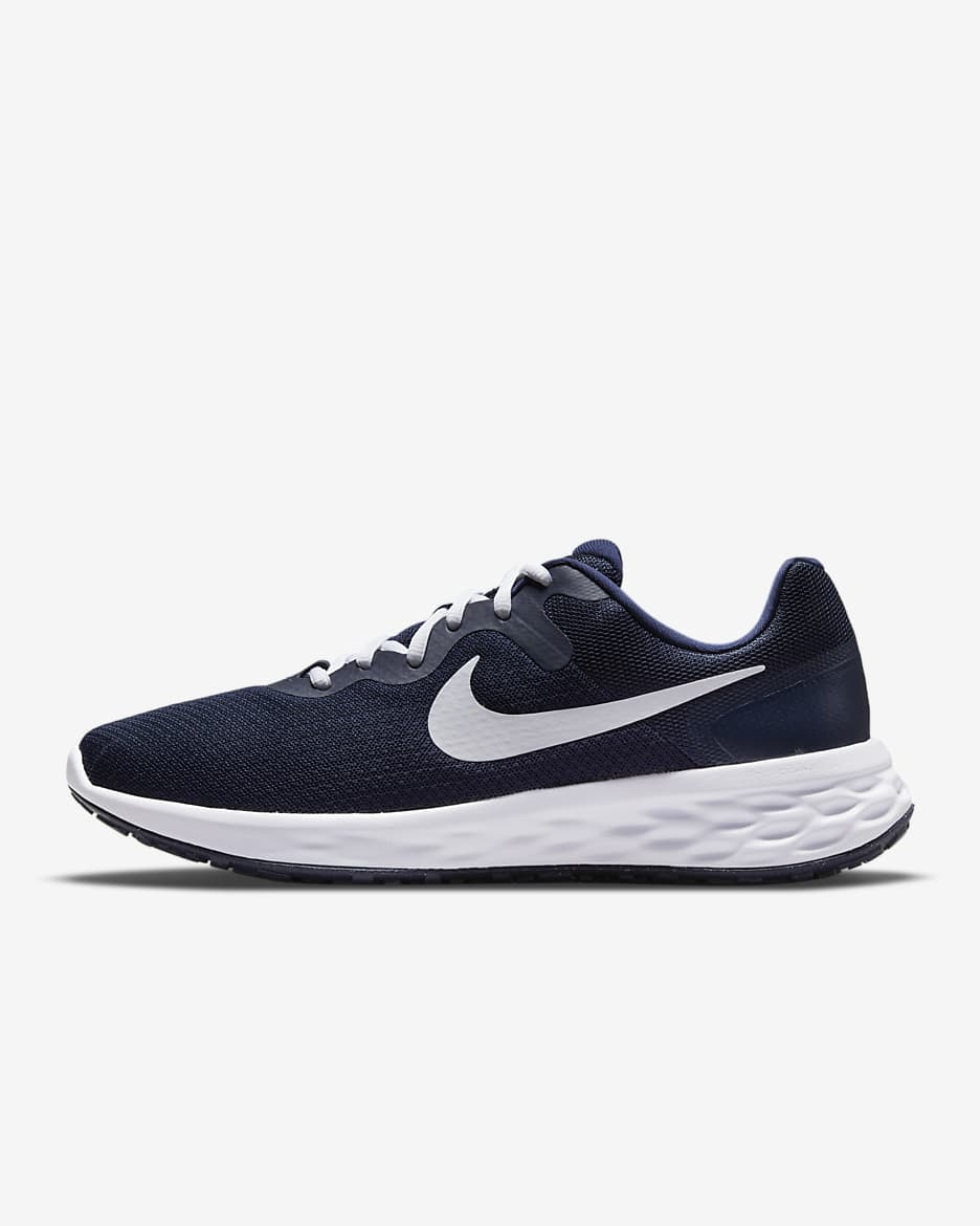 Nike Revolution 6 Men's Road Running Shoes - Midnight Navy/Obsidian/Ashen Slate/White
