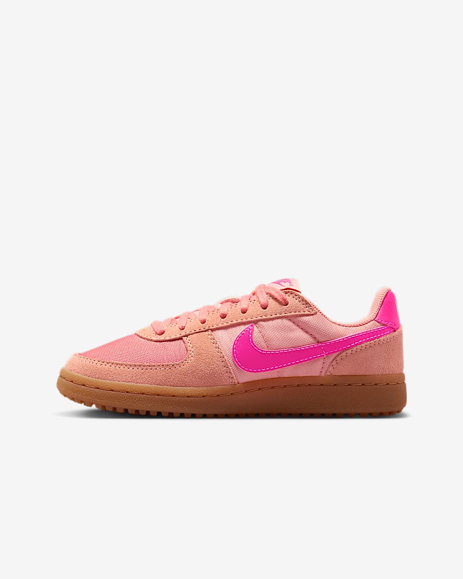 Nike Field General Older Kids' Shoes - Apricot Agate/Gum Light Brown/Hyper Pink