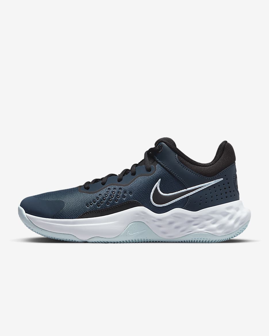 รองเท้าบาสเก็ตบอล Nike Fly.By Mid 3 - Armory Navy/Glacier Blue/ขาว/ดำ