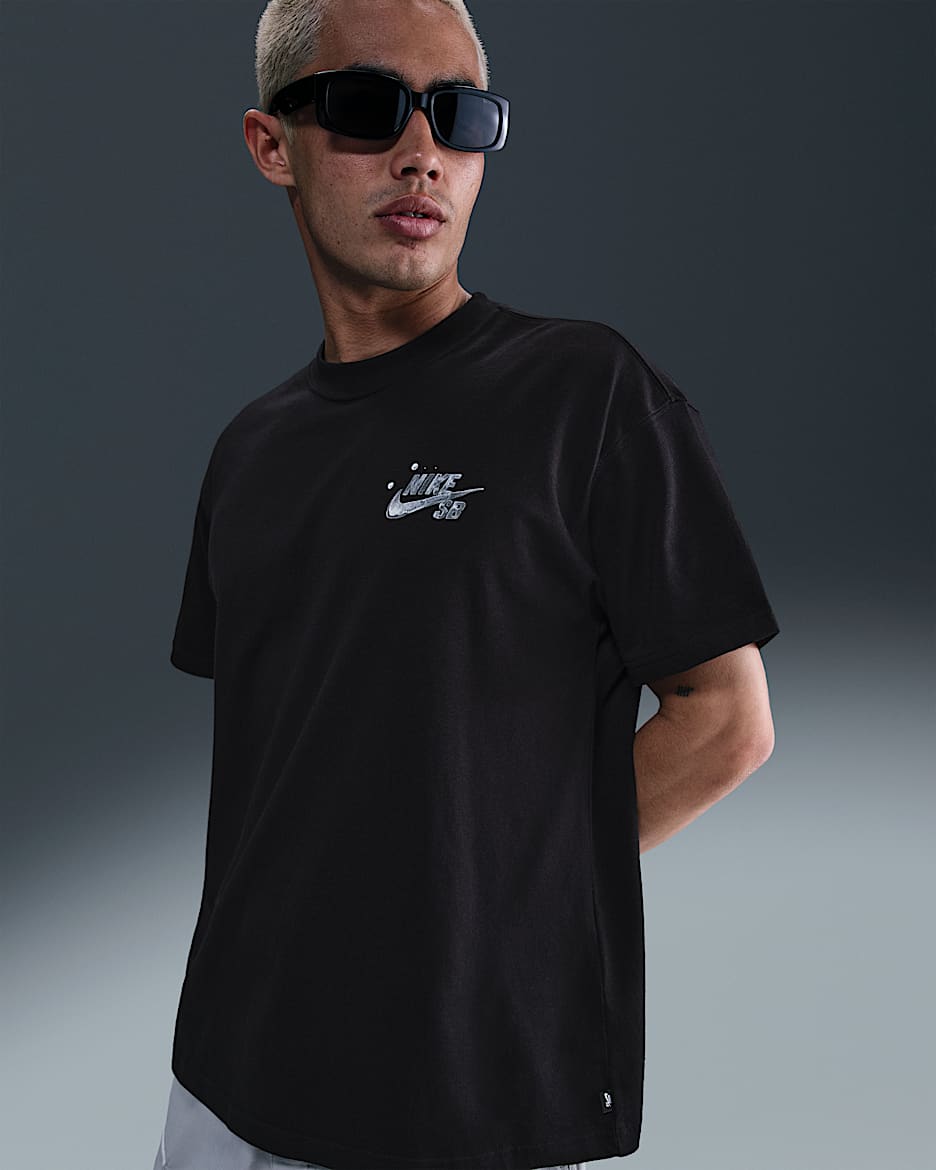 เสื้อยืดสเก็ตบอร์ด Max90 Nike SB - ดำ