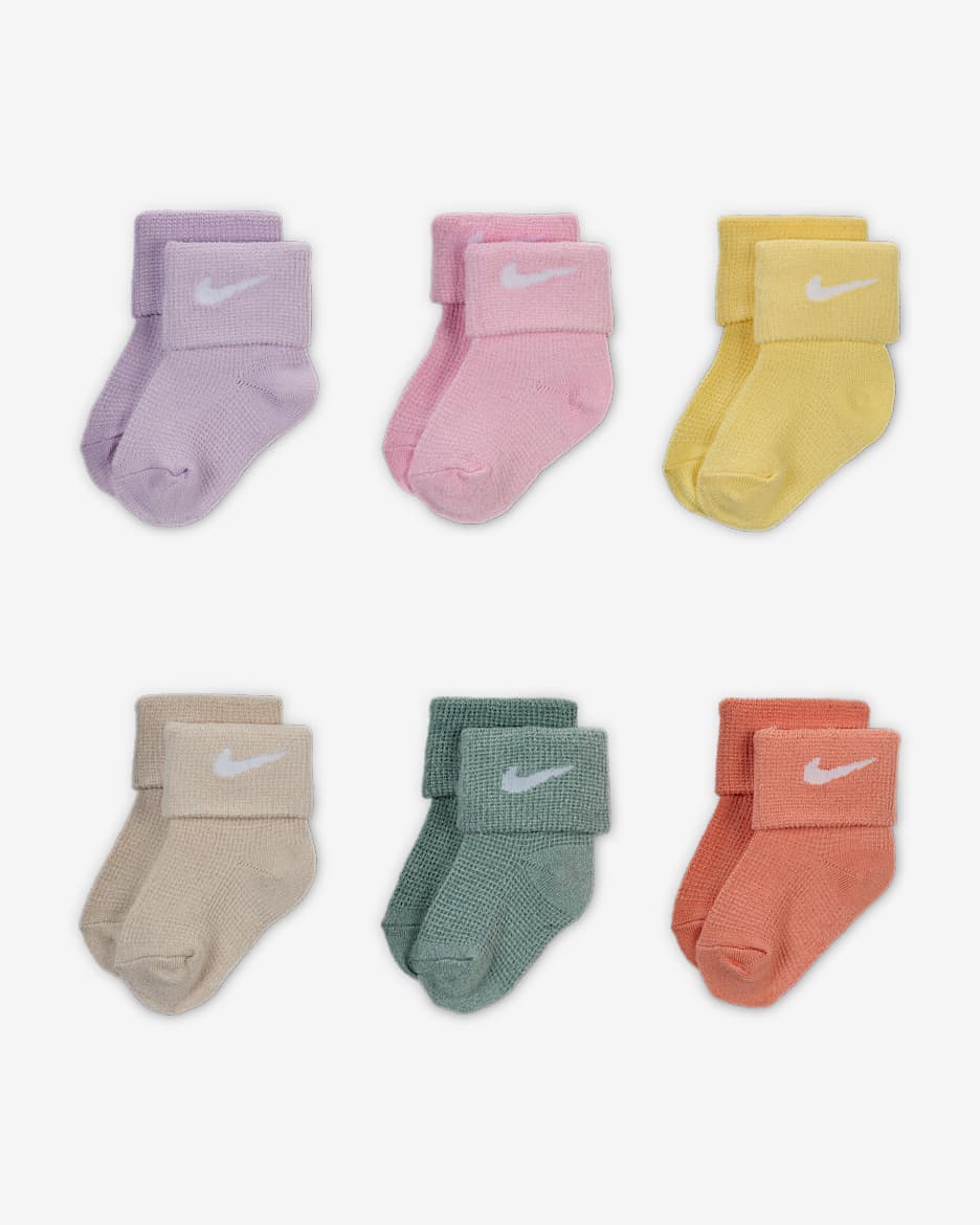 Calcetines de tejido Knit con diseño tipo waffle para bebé (6 pares) Nike - Muñeca