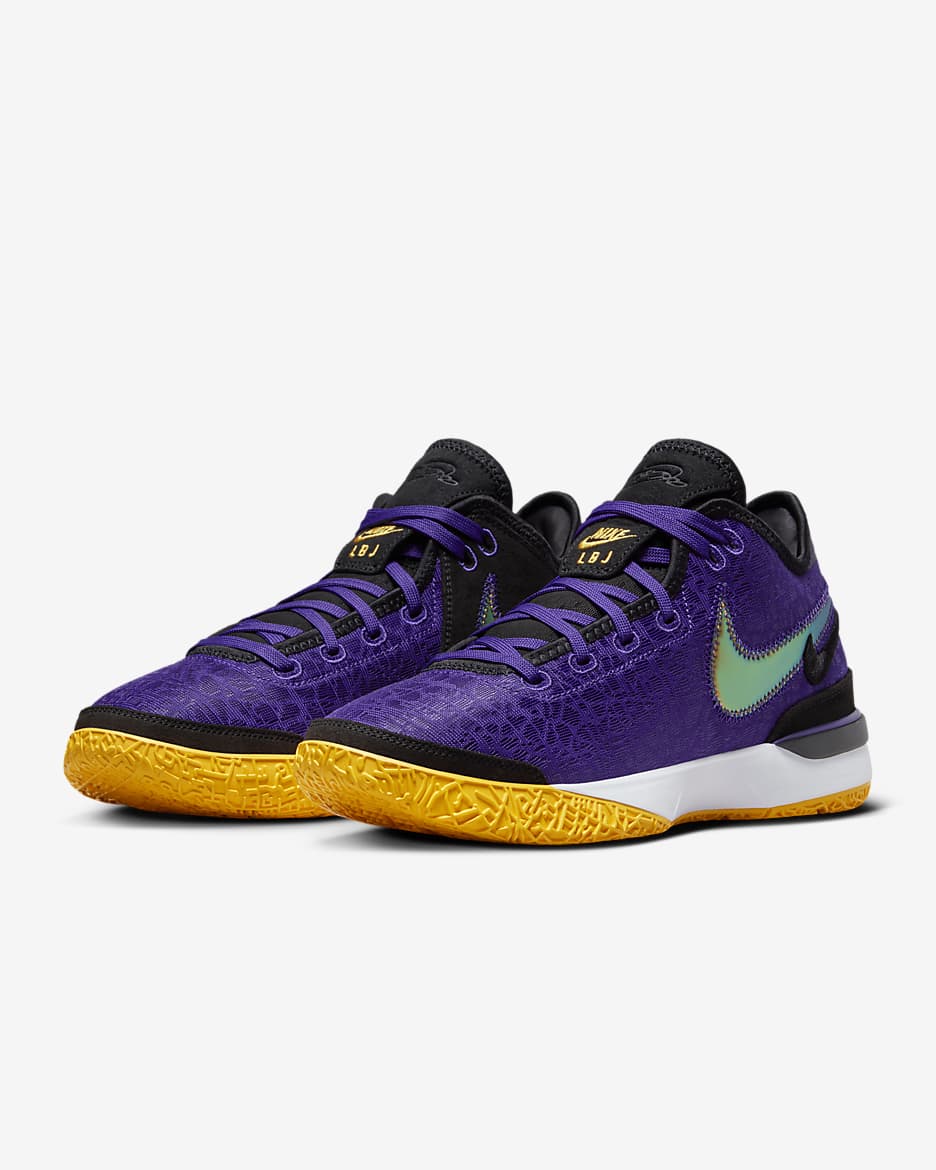 LeBron NXXT Gen Basketball Shoes - Court Purple/Light Thistle Heather/University Gold/Black