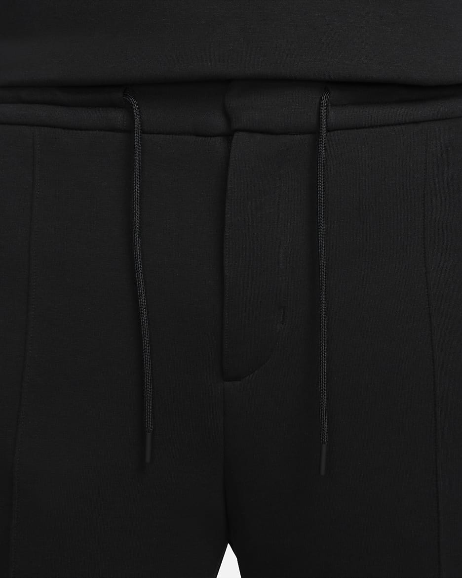 Nike Sportswear Tech Fleece Reimagined-sweatpants med løs pasform og åben kant til mænd - sort/sort