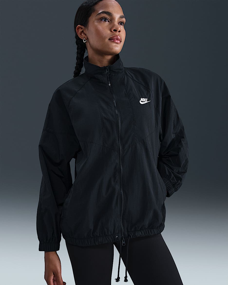 Nike Sportswear Windrunner Women's Oversized Jacket - Black/Black/Sail