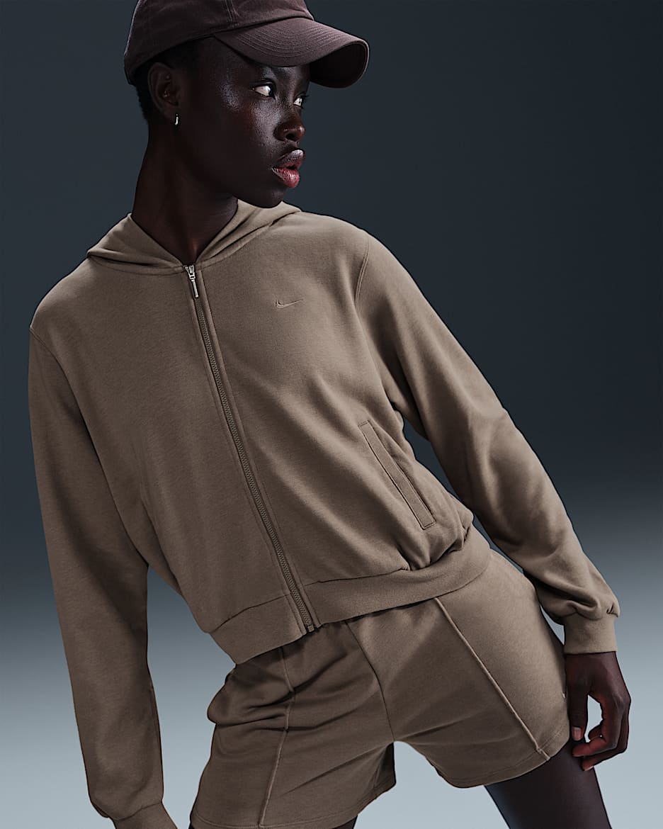 Nike Sportswear Chill Terry Women's Loose Full-Zip French Terry Hoodie - Mink Brown/Mink Brown