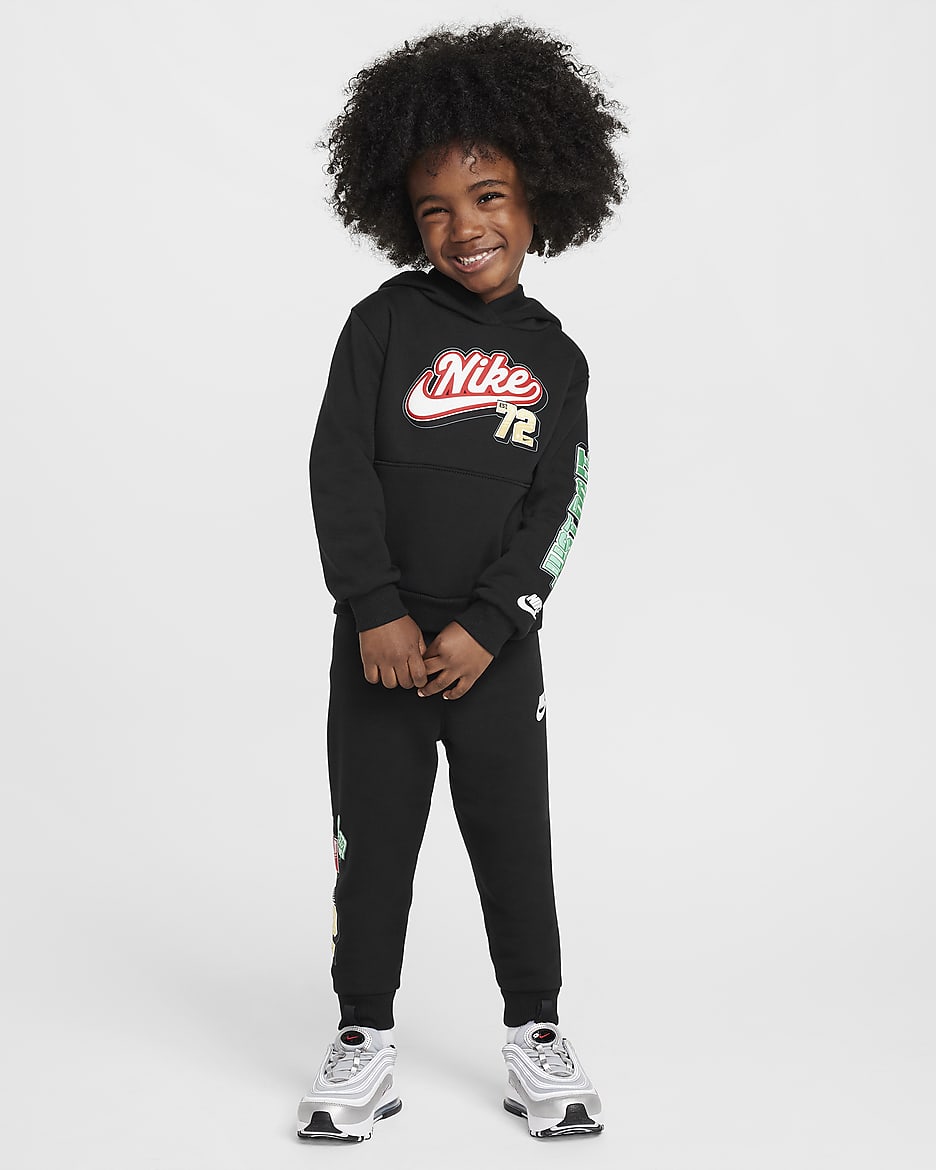 Nike Step Up Your Game Toddler 2-Piece Fleece Set - Black