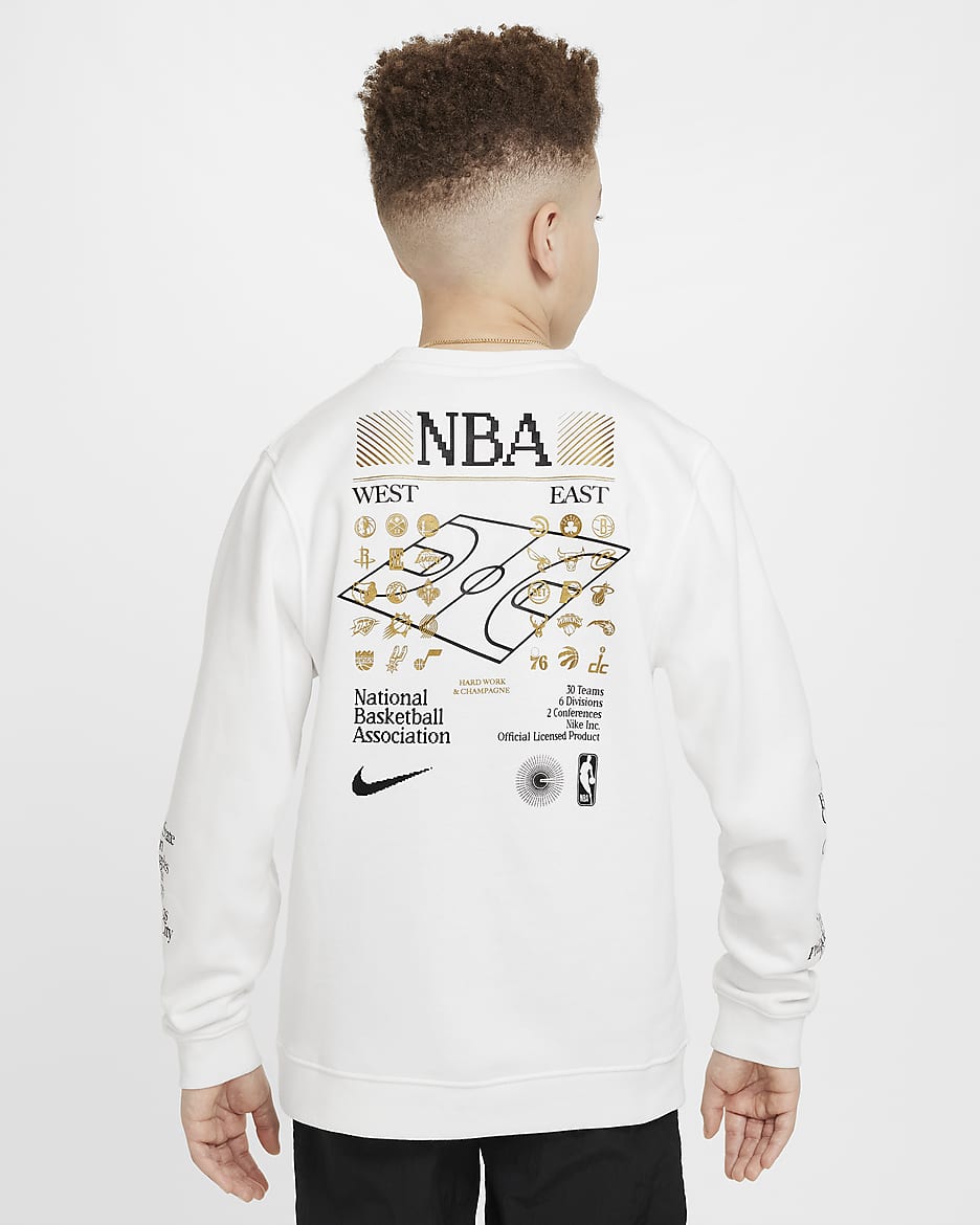 Team 31 Standard Issue Older Kids' Nike Dri-FIT NBA Crew-Neck Top - Summit White