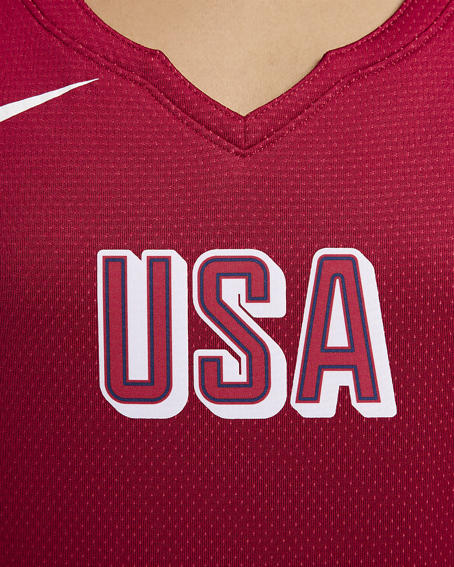 USAB Limited Road Women's Nike Basketball Jersey - Sport Red/White