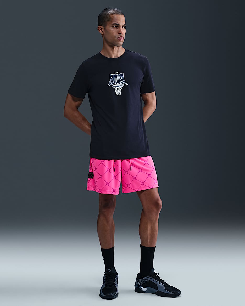 Nike Men's Dri-FIT 15cm (approx.) Basketball Shorts - Hyper Pink/Vivid Purple/Black