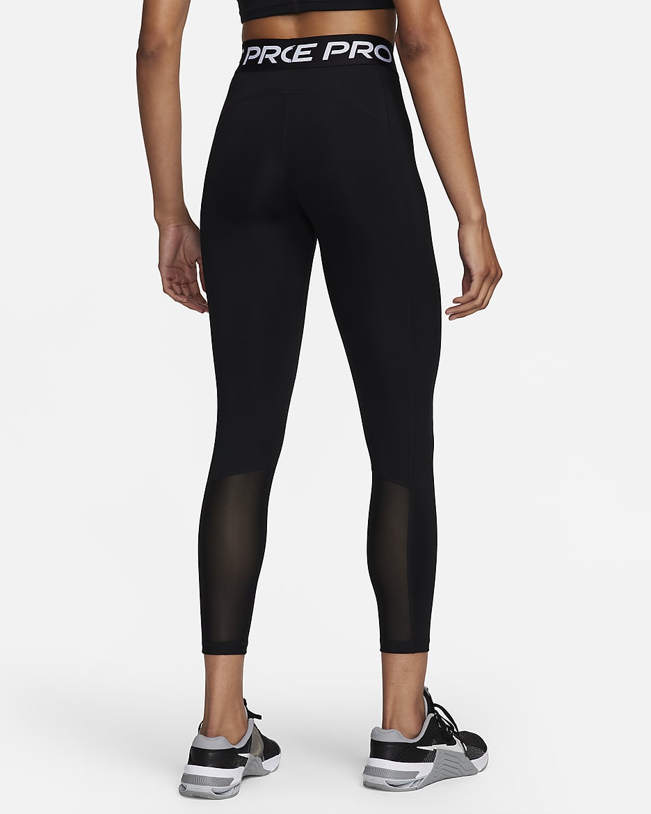 Nike Pro 365 Women's Mid-Rise 7/8 Leggings - Black/White