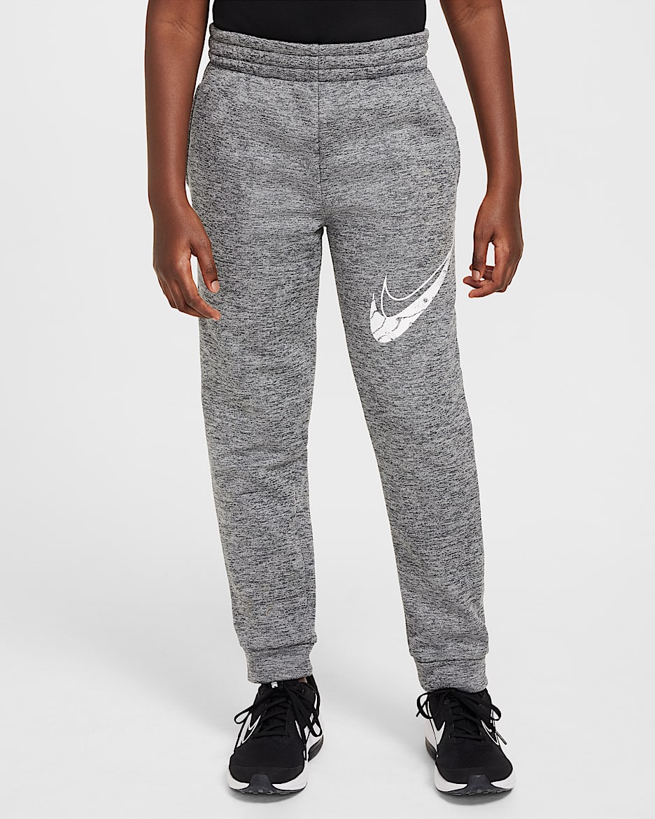 Nike Multi Stain Repel Big Kids' Therma-FIT Joggers - Dark Grey/Heather/Photon Dust/White