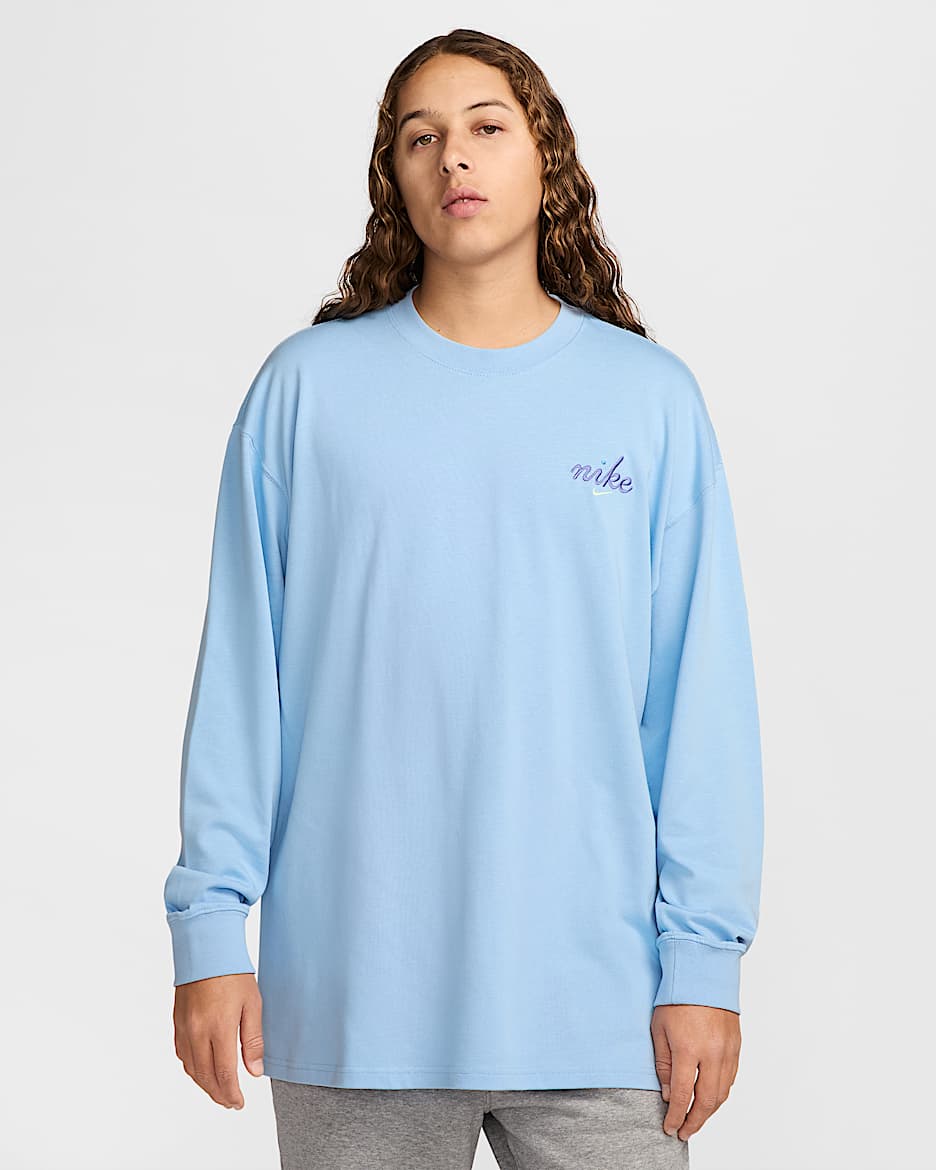 Playera de manga larga M90 Nike Sportswear - Azul psíquico