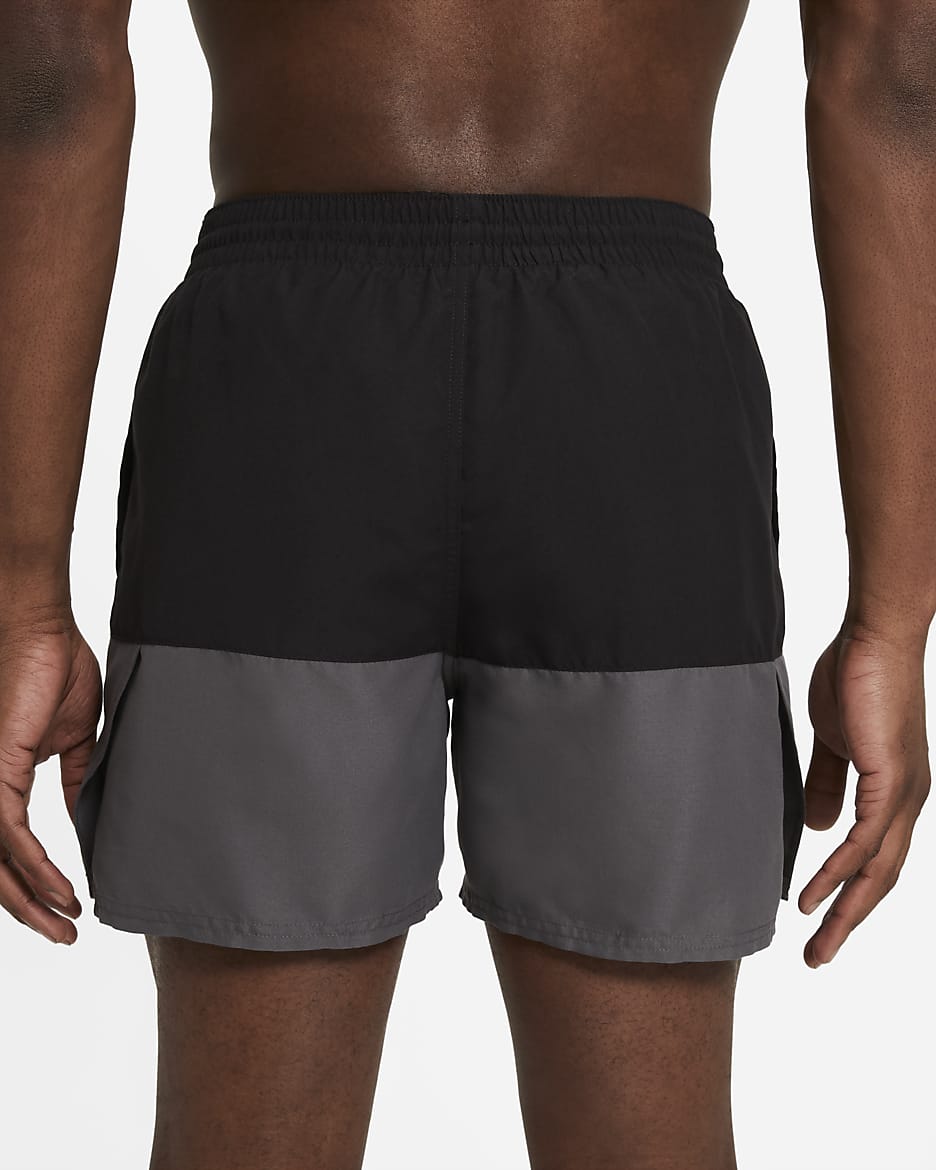 Nike Split Herren-Badeshorts (ca. 12,5 cm) - Schwarz/Iron Grey/Weiß