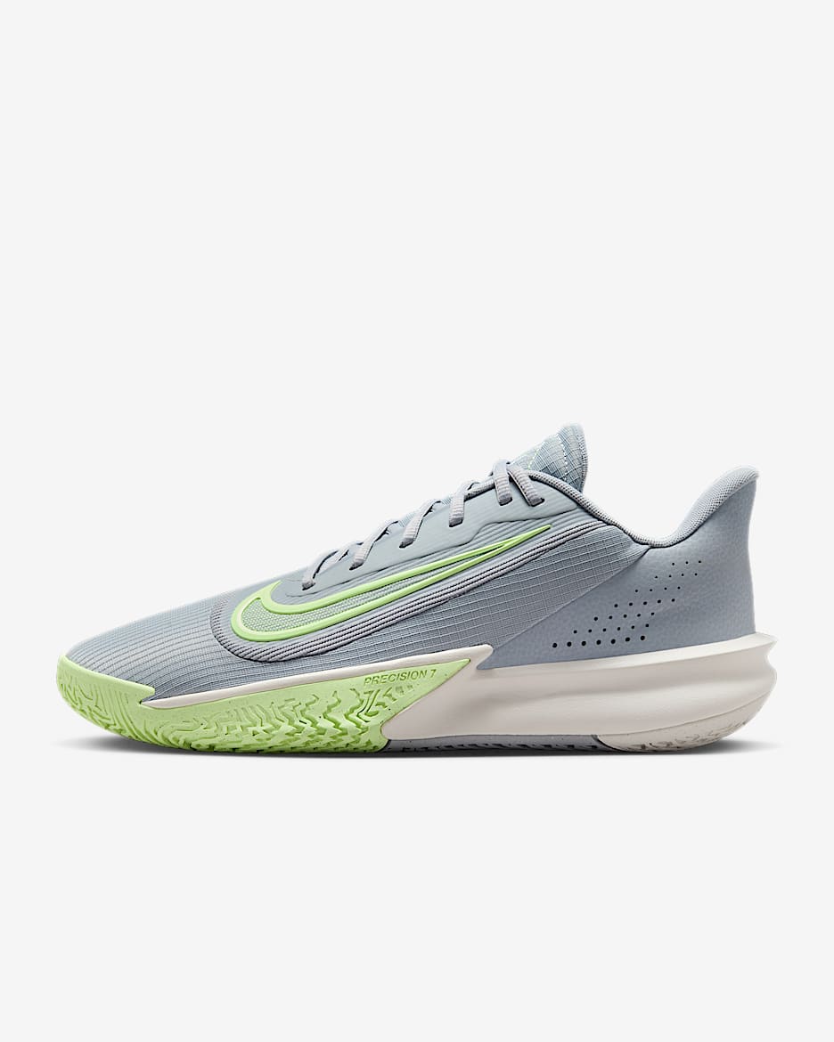 Nike Precision 7 Basketball Shoes - Wolf Grey/Phantom/Barely Volt