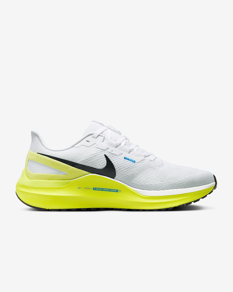 Nike Structure 25 hardloopschoenen voor heren (straat) - Wit/Cyber/Photo Blue/Zwart