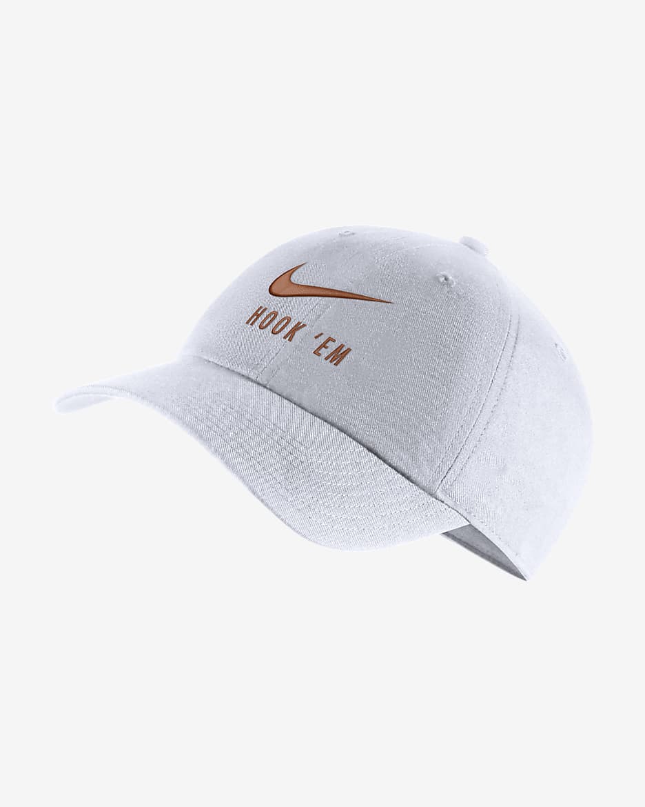Gorra Nike College Heritage86 (Texas) - Blanco/Naranja desierto