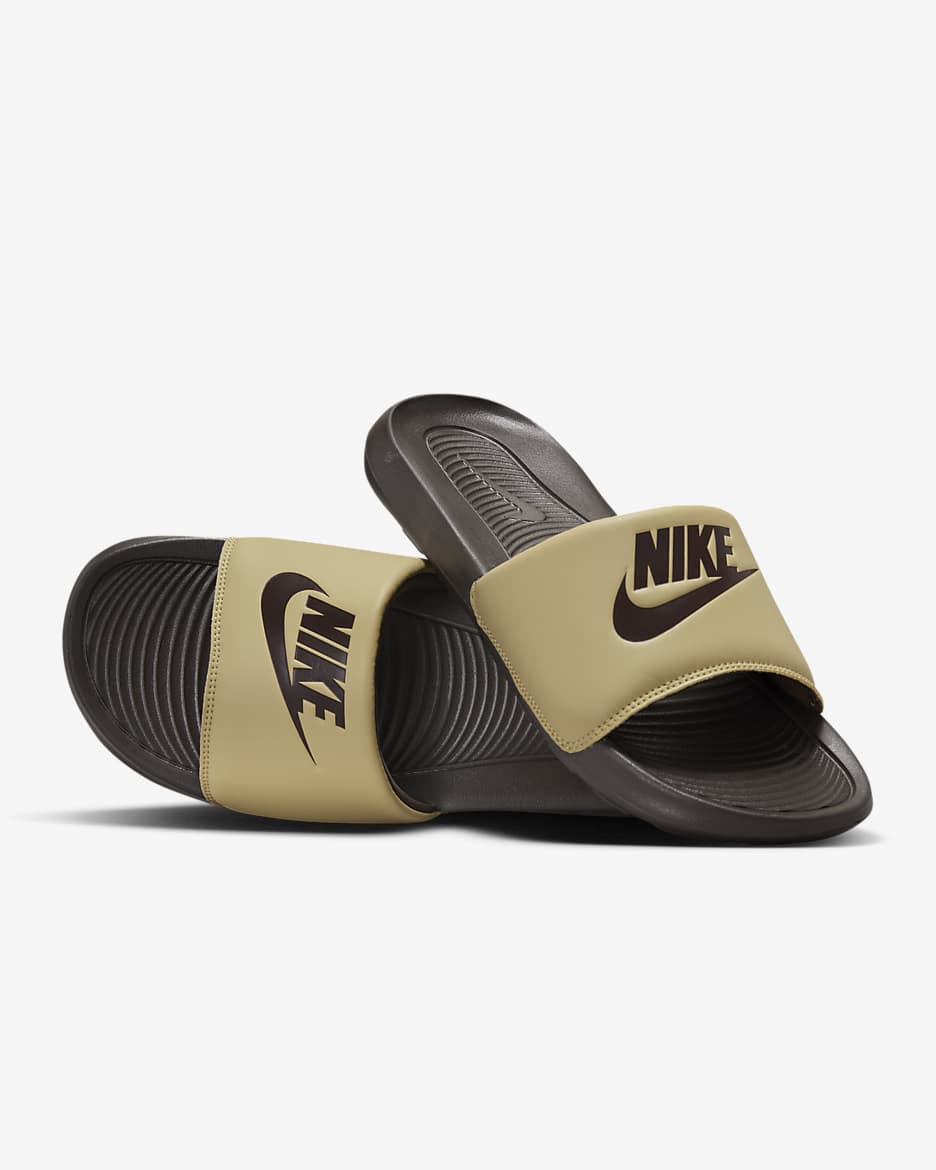 Nike Victori One Men's Slides - Wheatgrass/Baroque Brown