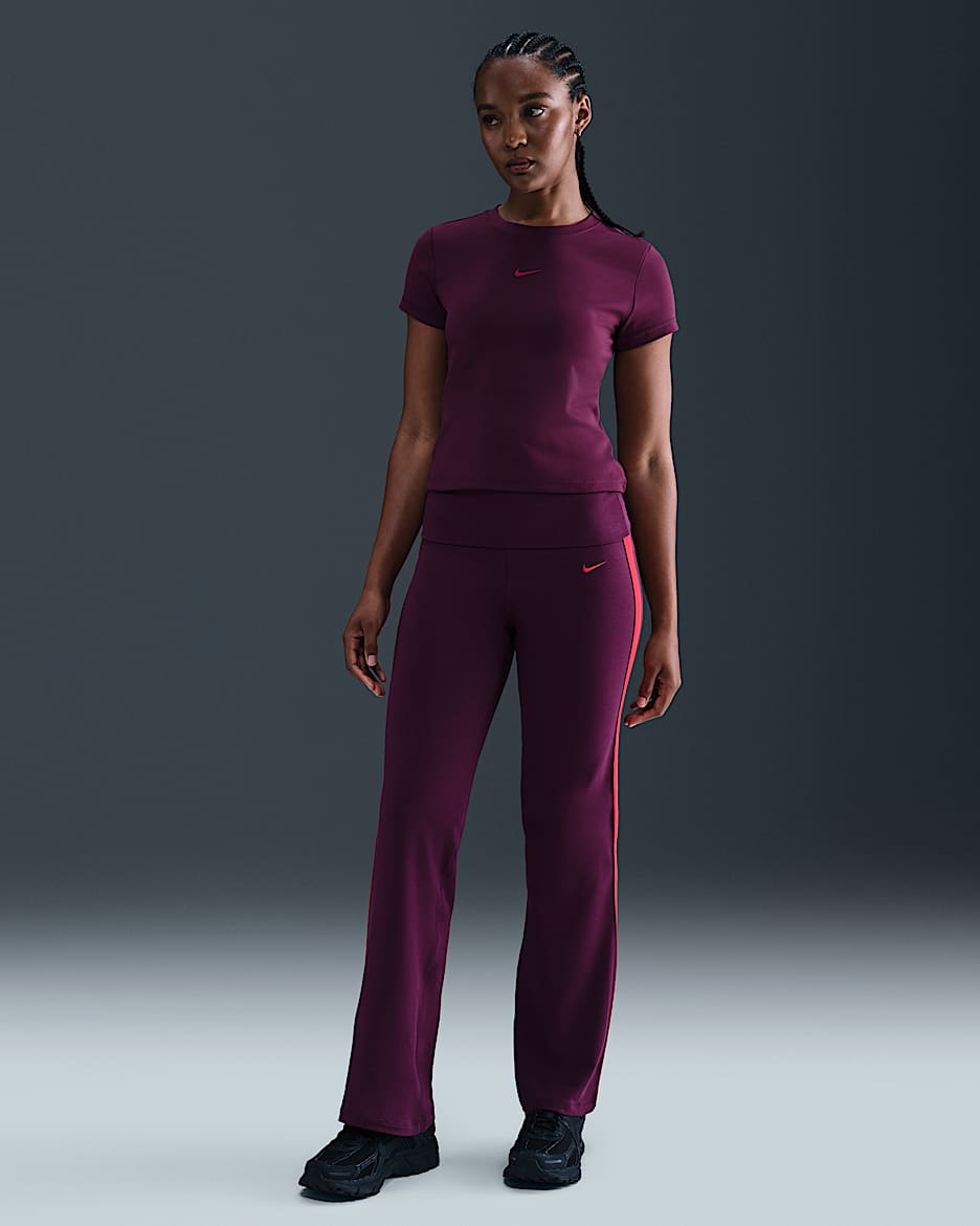 Nike Sportswear Women's High-Waisted Trousers - Bordeaux/University Red