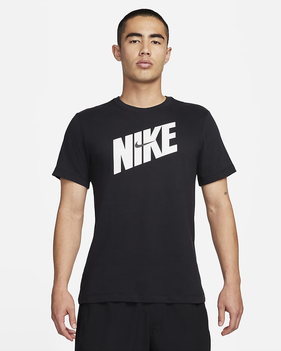ナイキ メンズ Dri-FIT フィットネス Tシャツ - ブラック