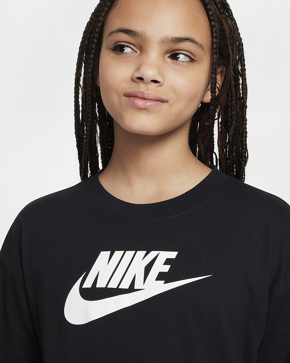 Nike Sportswear Big Kids' (Girls') Long-Sleeve T-Shirt - Black