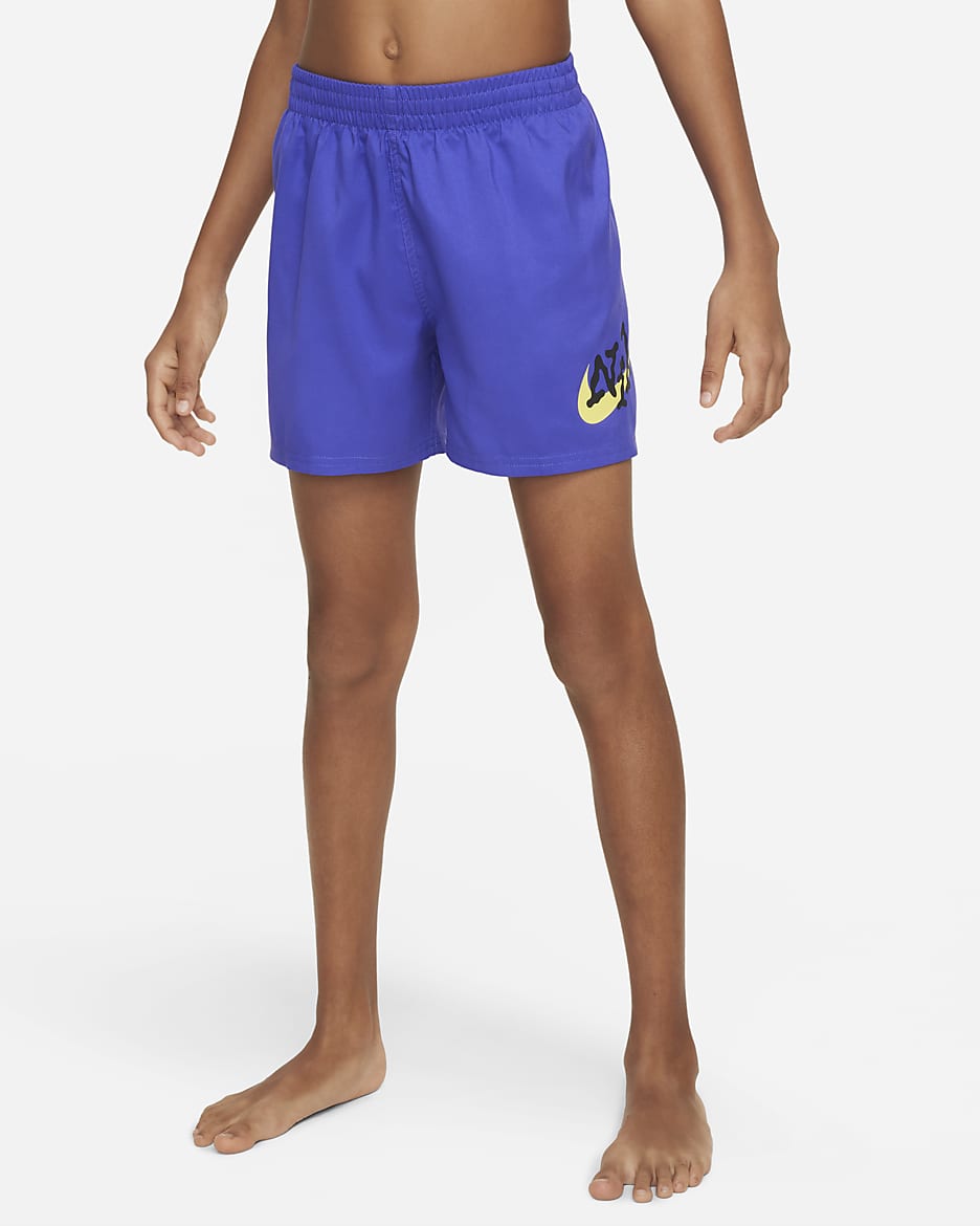 Shorts de vóleibol de 10 cm para niño talla grande Nike Swim Scribble - Violeta persa