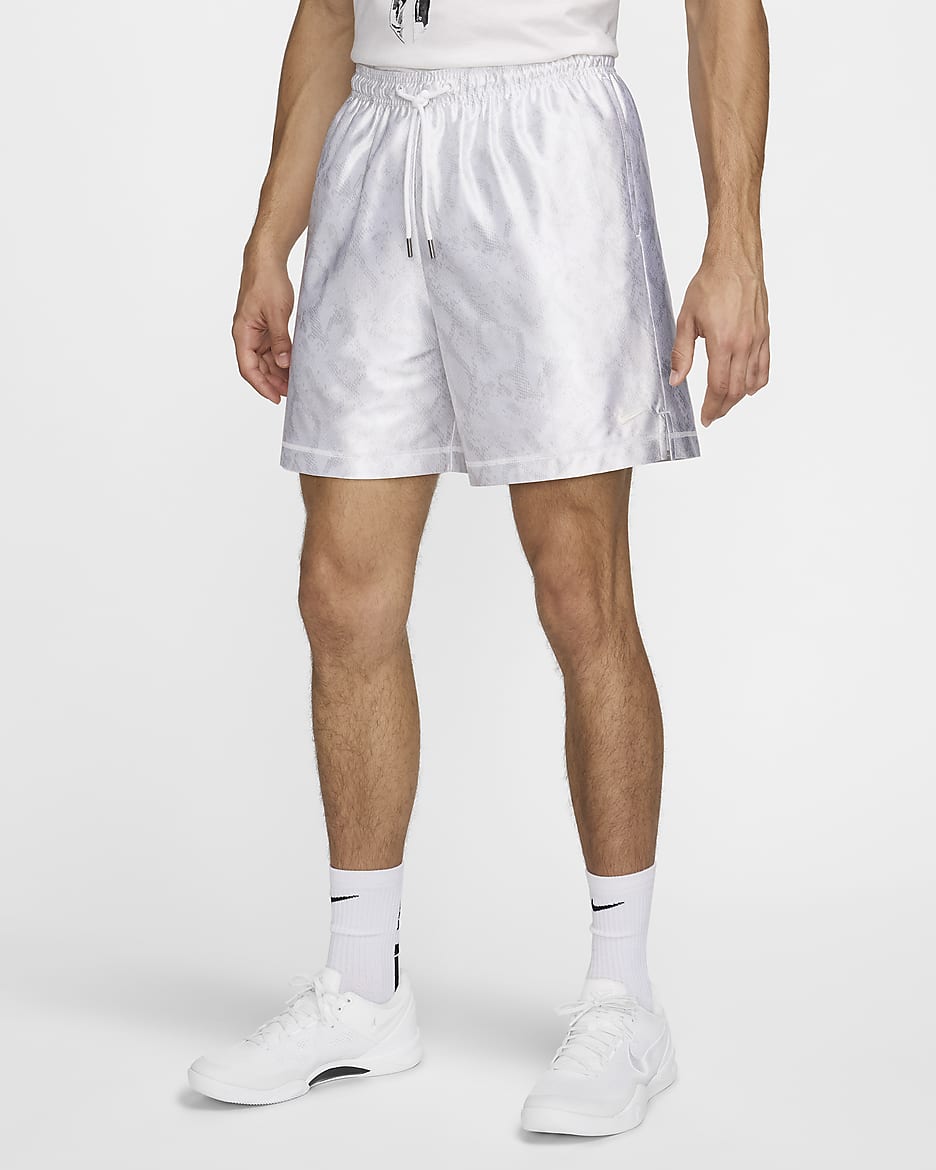 Short de basket réversible Nike Dri-FIT Standard Issue KB 15 cm pour homme - Blanc/Blanc/Summit White