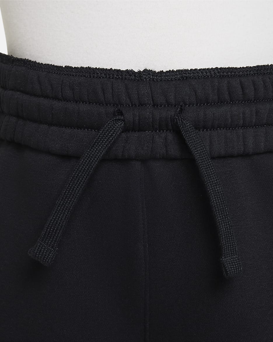 Nike Sportswear Club Fleece Older Kids' (Girls') High-Waisted Fitted Trousers - Black/Black/White