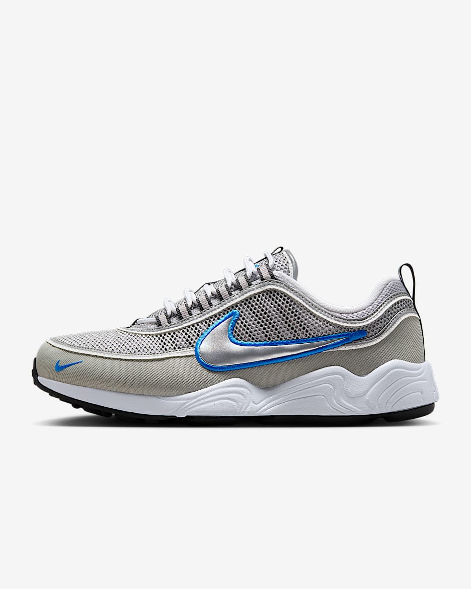 Nike Air Zoom Spiridon SP-sko til mænd - Metallic Silver/hvid/Signal Blue/Metallic Silver