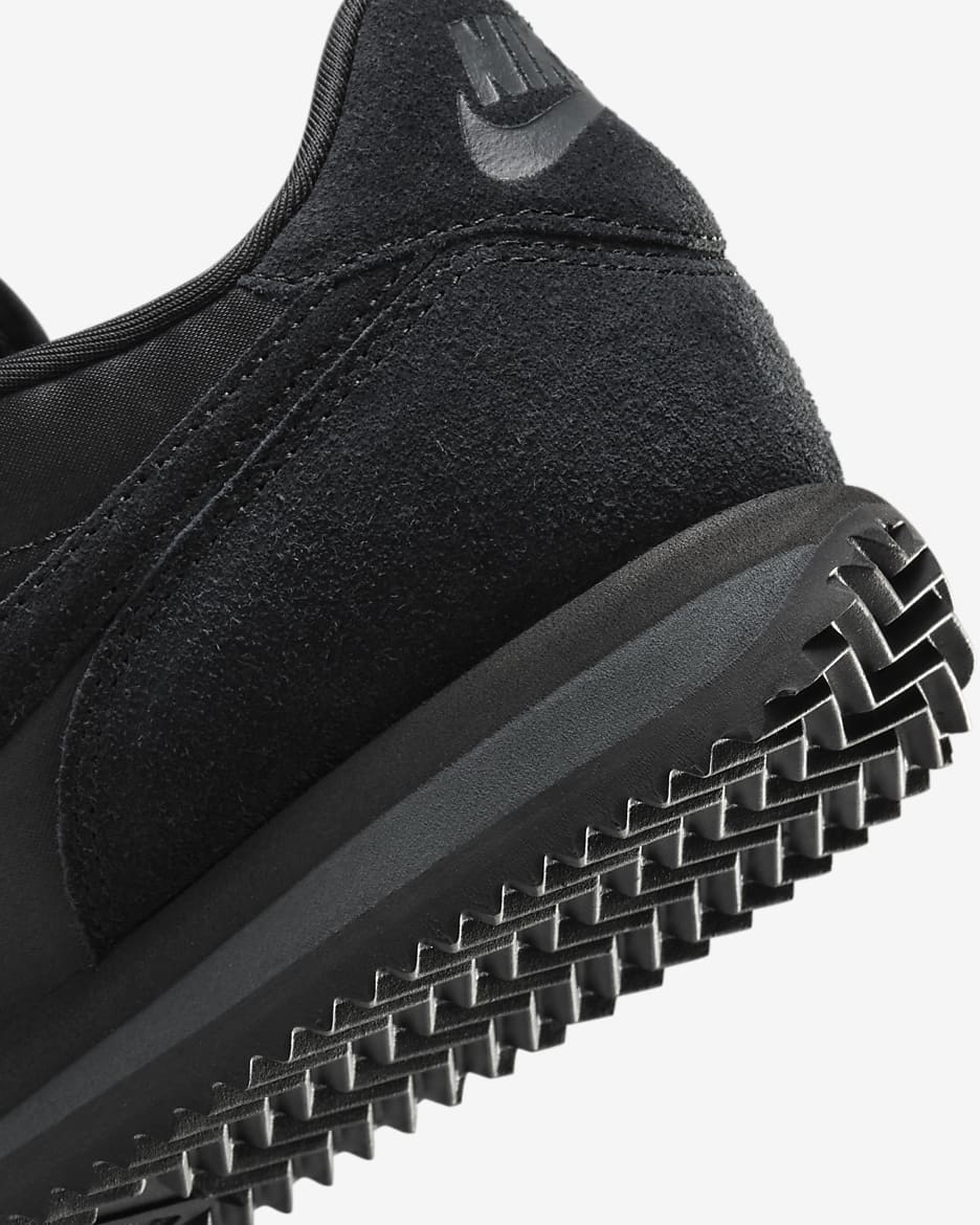 Nike Cortez Textile Women's Shoes - Black/Dark Smoke Grey/Black