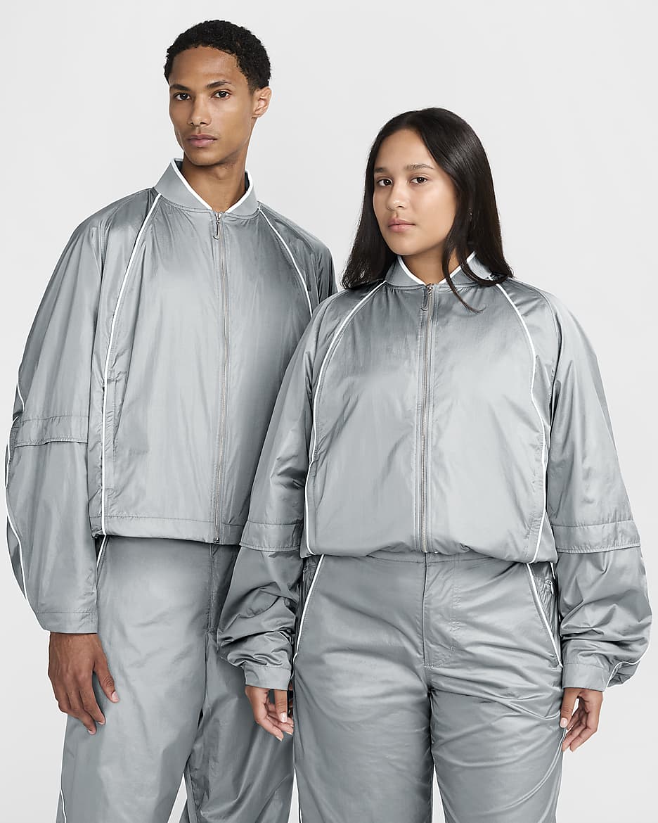 Chamarra de entrenamiento Nike x Jacquemus - Gris partícula/Blanco