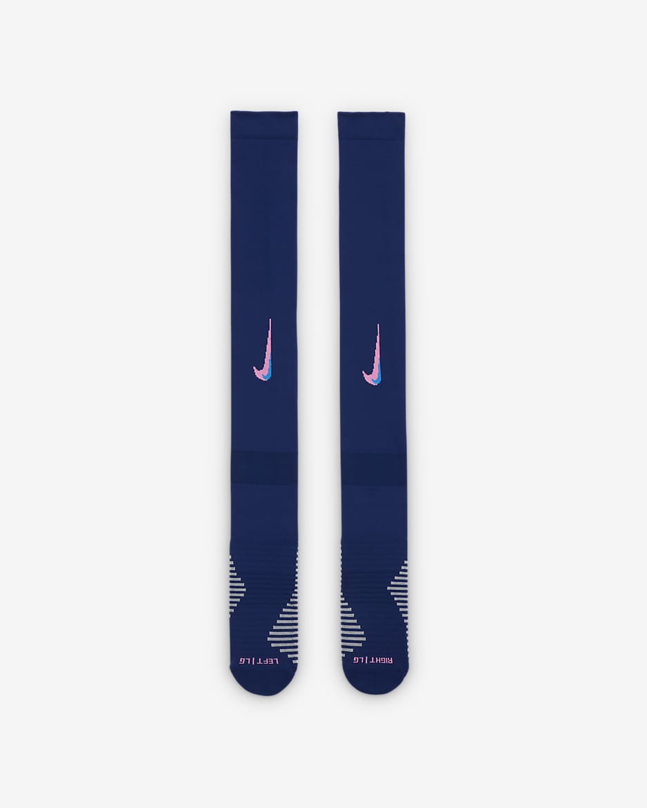 Atlético Madrid 2024/25 Strike Third Nike Football Knee-High Sock - Blue Void/Pink Glow