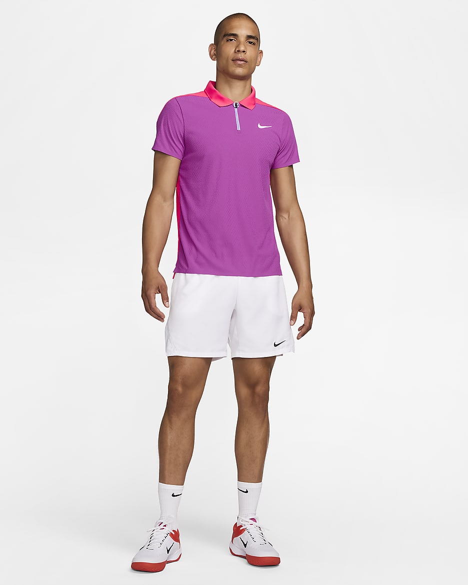 NikeCourt Slam Ultimate Men's Dri-FIT ADV Tennis Polo - Hot Fuchsia/Aster Pink/Mystic Hibiscus/White