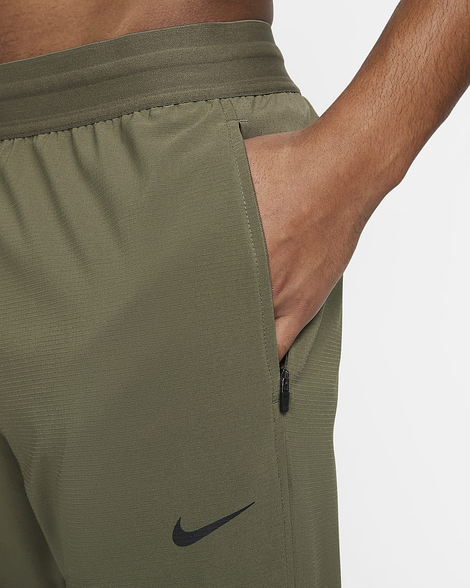 Pánské fitness kalhoty Nike Flex Rep Dri-FIT - Medium Olive/Černá/Černá