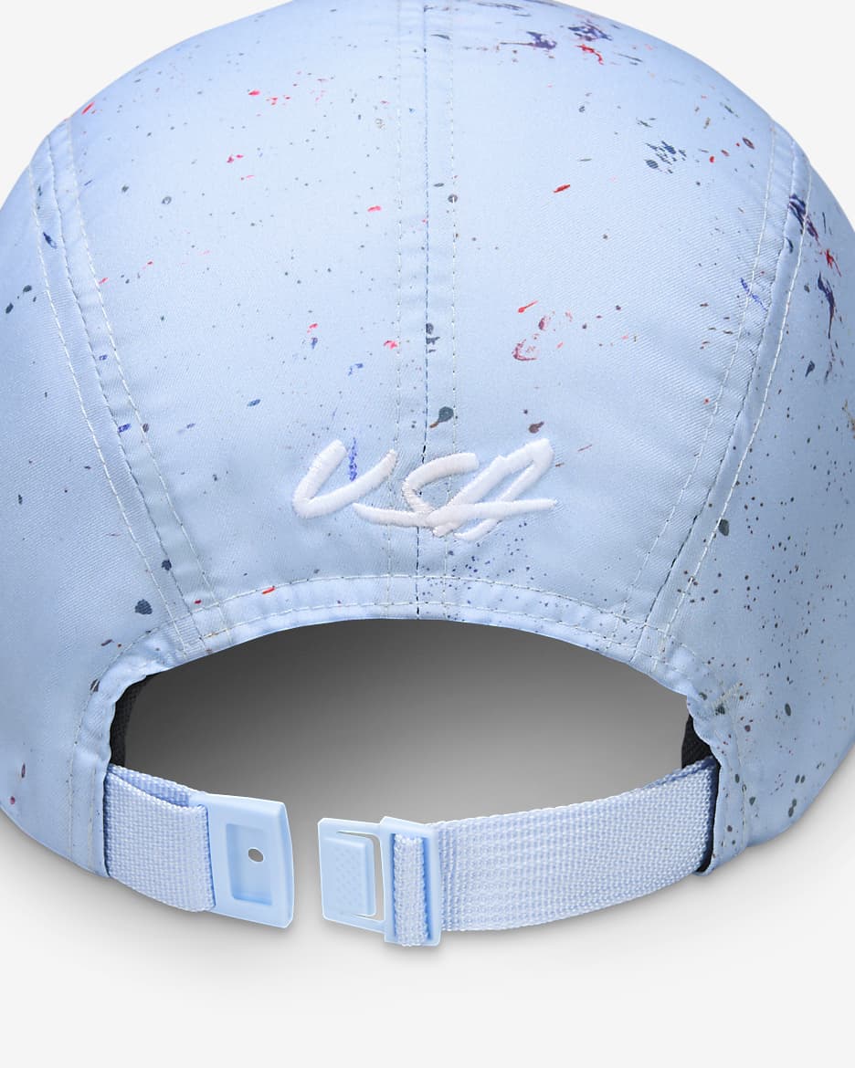 Casquette de breaking Nike Dri-FIT États-Unis Fly - Celestine Blue/Blanc