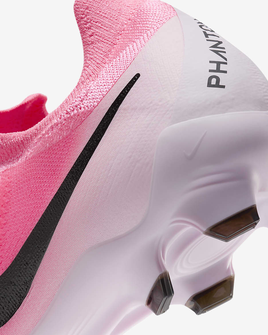 Nike Phantom GX 2 Pro FG alacsony szárú, stoplis futballcipő - Sunset Pulse/Fekete