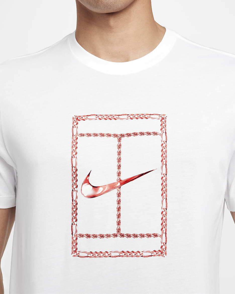 Męski T-shirt do tenisa Dri-FIT NikeCourt - Biel