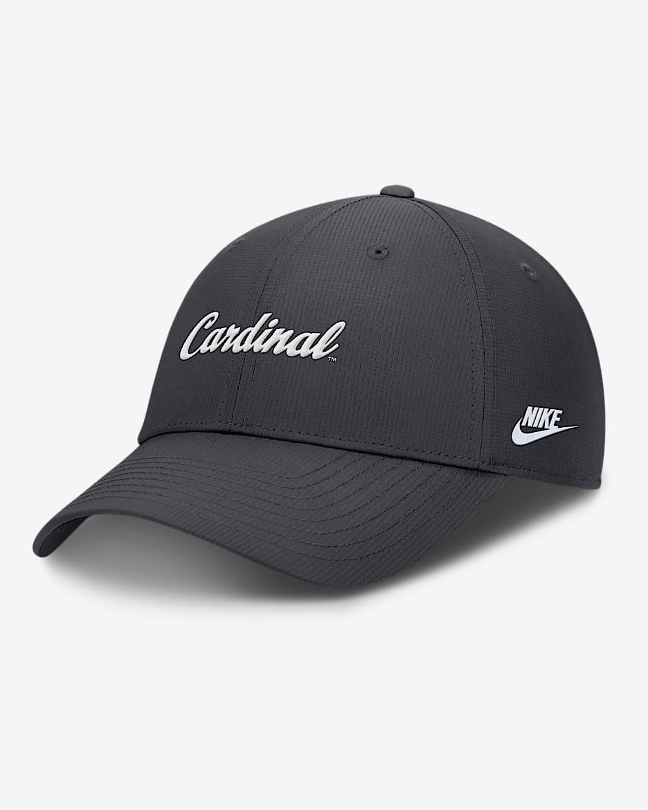 Gorra universitaria Nike Dri-FIT ajustable para hombre Stanford Cardinal Core Rise Vault - Carbón