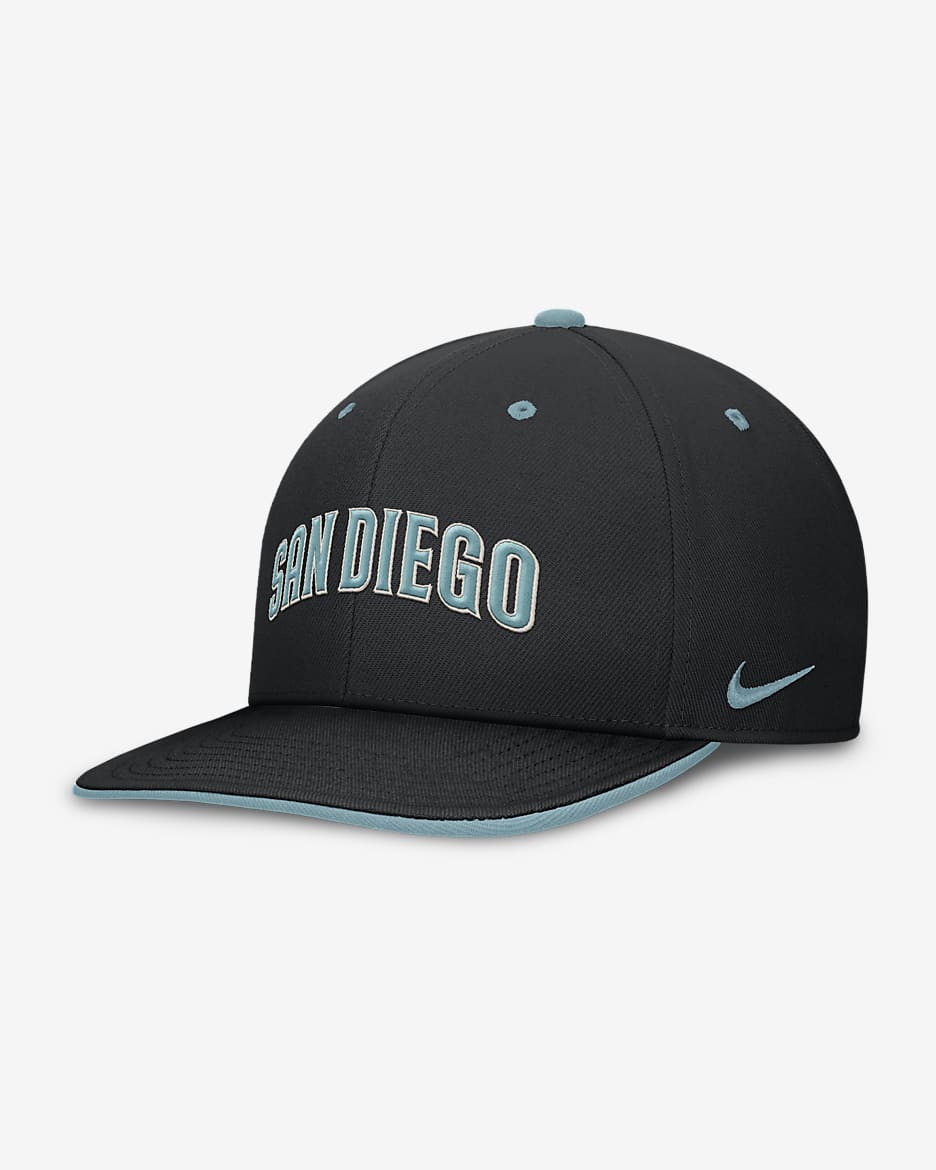 San Diego Padres Pro Tech Script Men's Nike Dri-FIT MLB Adjustable Hat - Black